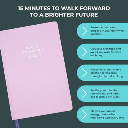 The Walk Forward Journal – (Pink) A 60-Day Daily Journal for Spiritual, Emotional, and Personal Growth – Reflection, Mindfulness & Inspiration – Daily Affirmations and Goal-Setting – Undated Life Planner for Women & Men (Pink) - color: Pink
