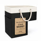 Stair basket,Foldable staircase baskets,Step stairs storage baskets with handle,1pcs black - color: black