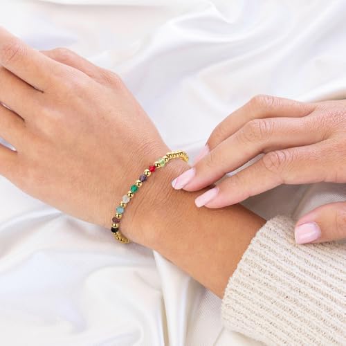 callie Personalized Women Bracelet, Family Bracelet Mother's Day Birthday Gifts for Mom Grandma Wife - color: Family Birth Stone-1