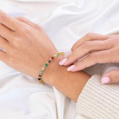 callie Personalized Women Bracelet, Family Bracelet Mother's Day Birthday Gifts for Mom Grandma Wife - color: Family Birth Stone-1