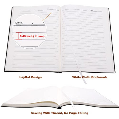 Large Lined Notebook Journal for Writing, Soft Faux Leather Cover, 100GSM Papers, 320 Pages, A4 8.4x11.4 inches Note Book for Work Men Business (Green,Ruled) - color: Green,Ruled