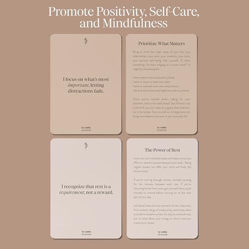 Self-Care and Affirmations Deck - 52 Affirmations and 52 Self Care Exercises