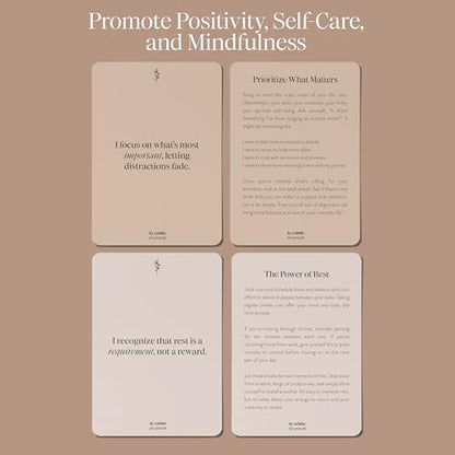 Self-Care and Affirmations Deck - 52 Affirmations and 52 Self Care Exercises