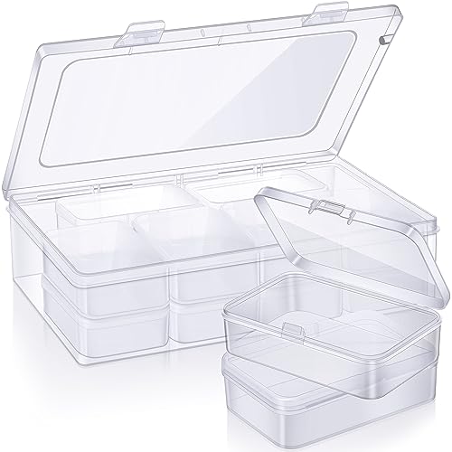 Blulu 13 Pieces Small Bead Organizers Plastic Bead Storage Containers with Lids Mini Clear Storage Cases Transparent Craft Boxes for Jewelry Diamonds DIY Art Craft Accessory(3.3 x 2.2 x 1 Inch) - size: 3.3 x 2.2 x 1 Inch