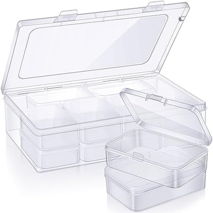 Blulu 13 Pieces Small Bead Organizers Plastic Bead Storage Containers with Lids Mini Clear Storage Cases Transparent Craft Boxes for Jewelry Diamonds DIY Art Craft Accessory(3.3 x 2.2 x 1 Inch) - size: 3.3 x 2.2 x 1 Inch