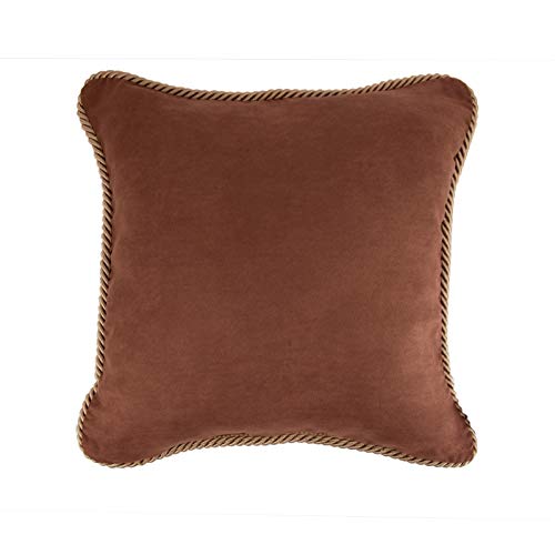 Donna Sharp Pine Crossing Cotton Decorative Throw Pillow - Pillows for Couch, Sofa, Beds, and Chairs - Includes 16" x 16" Square Pillow - color: Pine Crossing Brown
