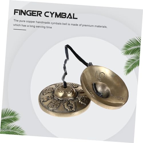 SECFOU Yoga Meditation Bell Pure Copper Handmade Cymbal Sturdy and Design Harmonic Tones for Relaxation