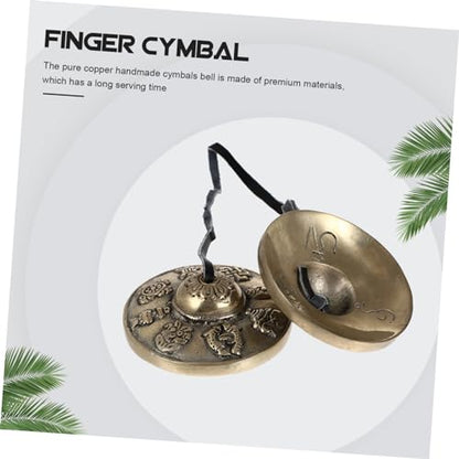SECFOU Yoga Meditation Bell Pure Copper Handmade Cymbal Sturdy and Design Harmonic Tones for Relaxation