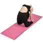 Sivi Herbal Organic Cotton Yoga Mat - Eco-Friendly Hand-Woven Non-Slip Rug - Thick & Comfortable (24”x72”x5mm) for Home Fitness & Yoga - color: Hibiscus