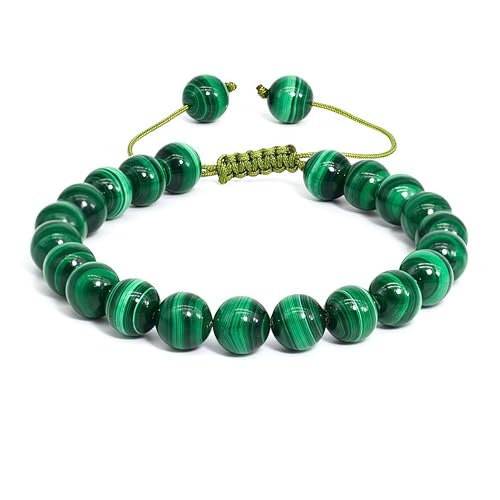 Adjustable 8mm Natural Tiger Eye Stone Bracelet For Womenhand Woven Rope Beaded Bangle Polishing Gemstone Healing Jewelry Birthday Gift - color: green Pink