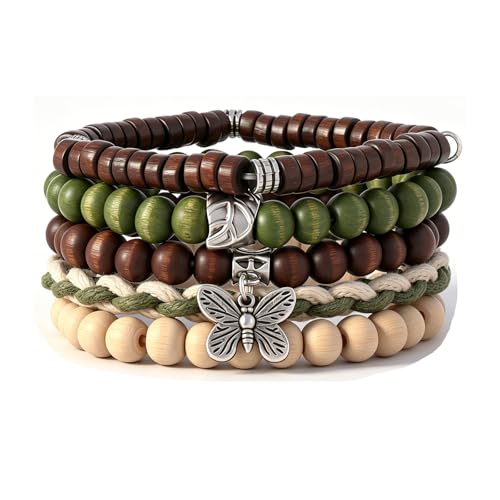 Gothic Bracelet Adjustable Punk Braided Leather Multilayer Grunge Set Bracelets Emo Metal Cuff Wrap Bangles Meaningful Gift - color: J-BZ-35
