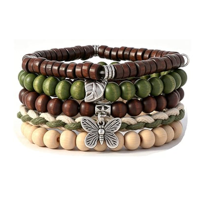 Gothic Bracelet Adjustable Punk Braided Leather Multilayer Grunge Set Bracelets Emo Metal Cuff Wrap Bangles Meaningful Gift - color: J-BZ-35