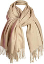 Rodaruus Women's Scarf Solid Color Shawl and Wrap. Super Soft Warm Long Large Scarf Pashmina with Cashmere Feel - color: Beige