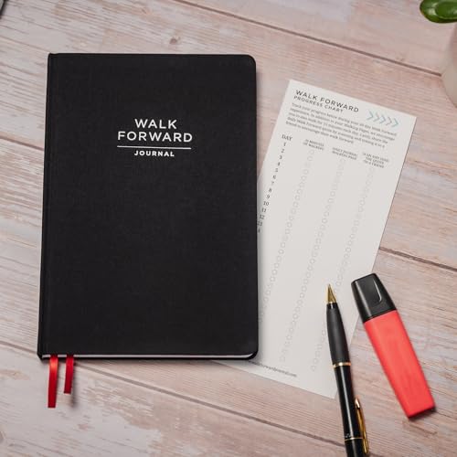 The Walk Forward Journal – (Black) A 60-Day Daily Journal for Spiritual, Emotional, and Personal Growth – Reflection, Mindfulness & Inspiration – Daily Affirmations and Goal-Setting – Undated Life Planner for Women & Men - color: Black