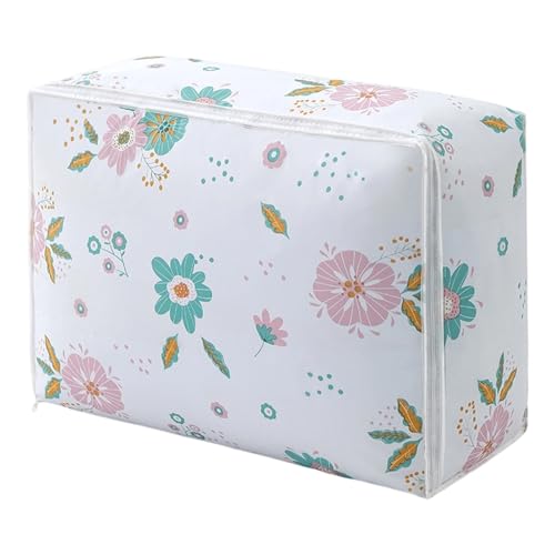 Multipurpose PEVA Storage Bag Sturdy Zippered Designs for Bedding Clothes Travel Accessories Space Saving Storage Bag for Bedding - color: F