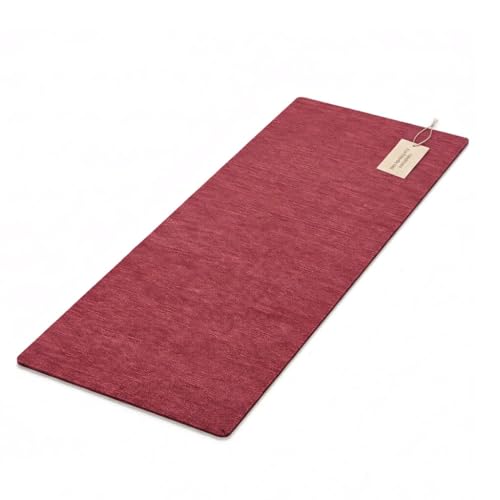 LFH Home Handmade Cotton Yoga Mat Cotton Rug picnic mat For Exercise, Workout, Fitness - Perfect Heavy Quality Eco Friendly Natural Cotton Woven Reversible Yoga Mats for Men & Women - 72x26 Inch. - color: Violet