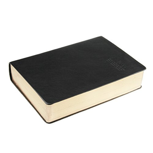 RUIXIA Blank Page A5 Notebook Super Thick 240 Sheets Sketch Book with PU Leather Cover 100GSM Paper Notepad No Lines Journal Drawing Memo Writing Pad Diary for Study Working Travelling, Black Gold - color: Black with Gold Edge