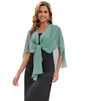 Baoqiya Chiffon Shawl Evening Scarf Shawls and Wraps for Women Wedding Party Bridal Scarves Cover Ups - color: Bean Green