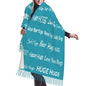 Hugs Shawl Gift For Friends And Family With Inspirational Messages Pashmina Positive Energy,Compassion,Serenity Wraps - color: Ynd04