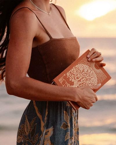 Intelligent Change Notes to Mindfulness Daily Journal for Women With Prompts to Write In, Illustrated Gratitude & Positivity, Undated Guided, Hardbound Wellness - Chelsea Kauai (Sunset Orange) - color: Sunset Orange