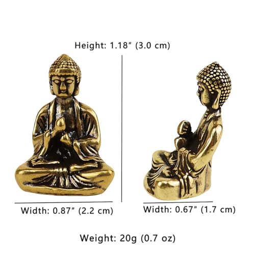 6 Pcs Mini Buddha Figures，Small Buddha Statue