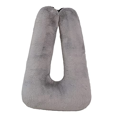 Travel Pillow Car Pillow(28x18in) U Shaped Cushion Pillow, Long Distance Travel Sleep Pillow for Head and Body Support for Adults Children (Grey) - color: Grey