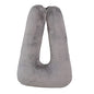 Travel Pillow Car Pillow(28x18in) U Shaped Cushion Pillow, Long Distance Travel Sleep Pillow for Head and Body Support for Adults Children (Grey) - color: Grey