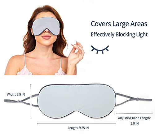 Sleeping Mask 2 Pack, Warm, Cool Double-Sided Use of Sleep Mask, Super Soft Blindfold with Adjustable Strap, Block Out Light, Comfort Sleep Eye Mask for Travel Meditation Nap - color: Blue/Pink + Purple/Pink