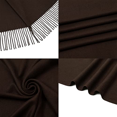 RIIQIICHY Women's Scarf Pashmina Shawls and Wraps for Evening Dress Bridesmaid Wedding Bridal Winter Warm Long Large Scarves - color: Caramel