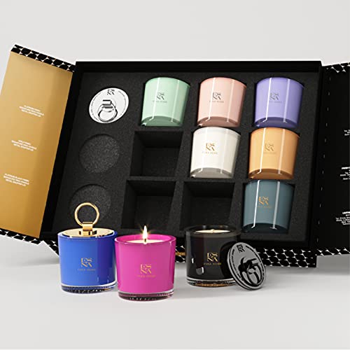 Luxury Aromatherapy Scented Candle Gift Set 9 Votive Candle Archive Set Packed to Perfection in Premium Magnetic Gift Box All Natural Essential Oil 140 hrs Clean Burn Holiday Candle Christmas