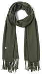 Cindy & Wendy Pashmina Shawls and Wraps Scarf for Women Soft Large Winter Shawl for Evening Dress Wedding Party - color: Olive