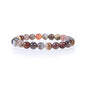 Cherry Tree Collection Gemstone Beaded Stretch Bracelet 8mm Round Beads 7" - color: Botswana Agate
