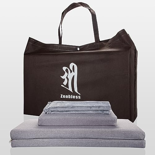 ZenBless Zafu Meditation Cushion Set,Yoga Meditation Pillow for Sitting on Floor,Large Square Meditation Mat and Pillow Set, Floor Pillow, Washable Cover(27.6") - size: Square 27.6"