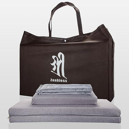 ZenBless Zafu Meditation Cushion Set,Yoga Meditation Pillow for Sitting on Floor,Large Square Meditation Mat and Pillow Set, Floor Pillow, Washable Cover(27.6") - size: Square 27.6"