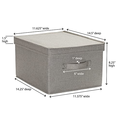 Household Essentials Large Fabric Storage Bins 2 Pack, Gray - color: Grey