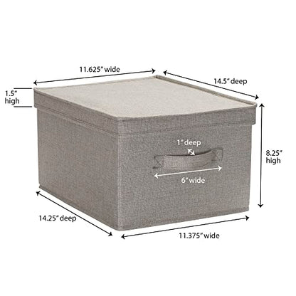 Household Essentials Large Fabric Storage Bins 2 Pack, Gray - color: Grey