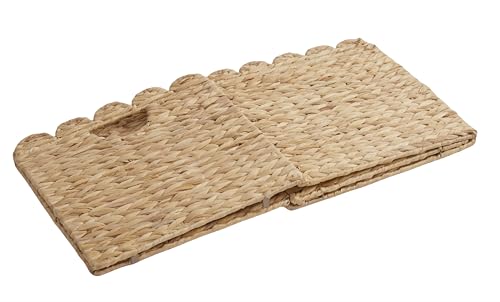 charming folding petal storage basket - stylish wicker laundry basket for organizing blankets and more, versatile cube storage bin with water-resistant design11.8''*11.8''*11.8''.