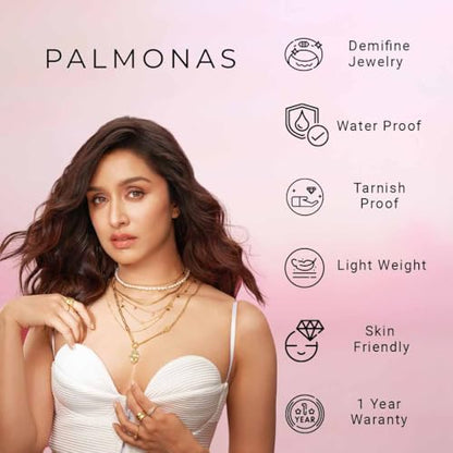 PALMONAS Minimalist Golden Ripple Snake Bracelet for Womens Waterproof & Anti-Tarnish