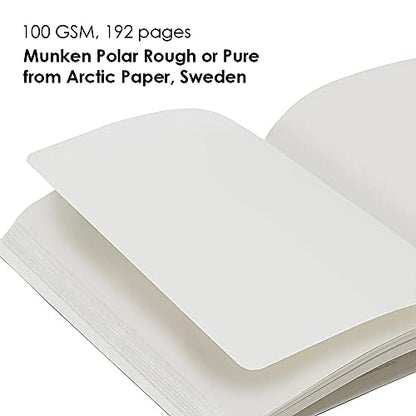 myPAPERCLIP Limited Edition A5 Plain Notebook | 192 Pages, 100 GSM, Soft Cover, A5 (5.83 × 8.27 in) | Flat Lay | Bookmark & Elastic Closure | Imperial - color: Imperial, style: Plain