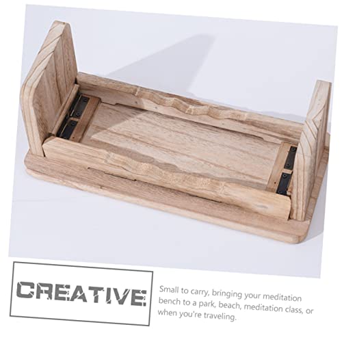 Zen Wooden Meditation Stool Lightweight Kneeling Bench for Comfortable Practice Non Slip Design for Home Use Tea Ceremony and Mindfulness Sessions