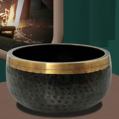 Copper Bowl Tibetan Singing Bowl Meditation Singing Bowl Japanese-Style Buddha Sound Bowl Pure Copper Bowl Dharma Device Meditation Yoga Bowl Bowl,12.5cm