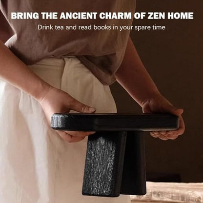 Portable Meditation Stool Solid Wood Kneeling Prayer Good Support Auxiliary Tea Kneeling Stool