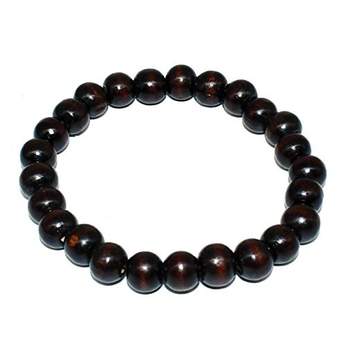 COLORFUL BLING 4Pcs Classic Natural Sandalwood Bead Bracelet Strand Wood Tibetan for Men Women Meditation Buddhist Mala Prayer Jewelry - color: 8pcs