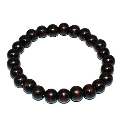 COLORFUL BLING 4Pcs Classic Natural Sandalwood Bead Bracelet Strand Wood Tibetan for Men Women Meditation Buddhist Mala Prayer Jewelry - color: 8pcs