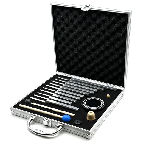 Solfeggio Tuning Forks Set, 10 pcs Unweighted Silver Solfeggio Tuning Forks, Aluminum Alloy with Tuning Fork Activator,2 Rubber Mallet, Cleaning Cloth and Exquisite Aluminum Box - size: Solfeggio 10 set Silver（(Upgraded)）