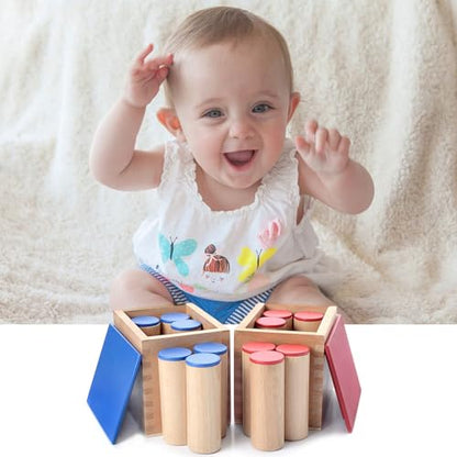 Montessori Sensorial Auditory Material - Sound Cylinders Sound Boxes Kids Educational Toys for Todder