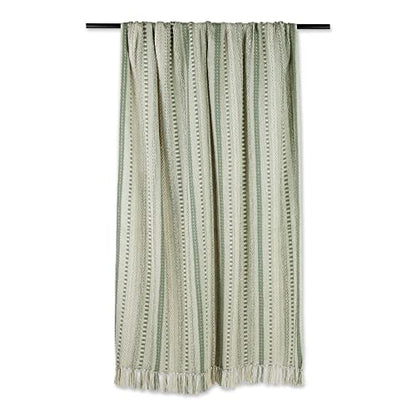 DII Braided Striped Decorative Throw Blanket, 50x60, Artichoke - color: Artichoke