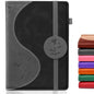 Lined Journal Notebook, A5 Hardcover Leather Journal for Men Women, 200 Pages 100 GSM Thick Paper, Journaling Notebooks for Work School Travel Note Taking, Black - color: black