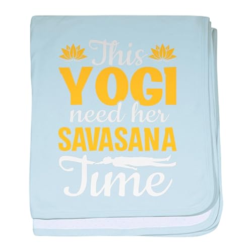 CafePress Meditation Yogi Needs Her Savasana Ti Baby Blanket, Super Soft Newborn Swaddle - color: Sky Blue