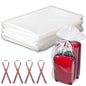 10 Pcs Large Clear Plastic Bags, 40" x 60" Dustproof Large Storage Bags, Moistureproof Giant Extra Luggage Storage Bags for Luggage, Suitcase,Furniture(Include 10 Ribbons)
